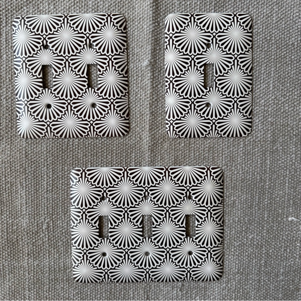 Brown and Tan Decorative Light Switch Covers